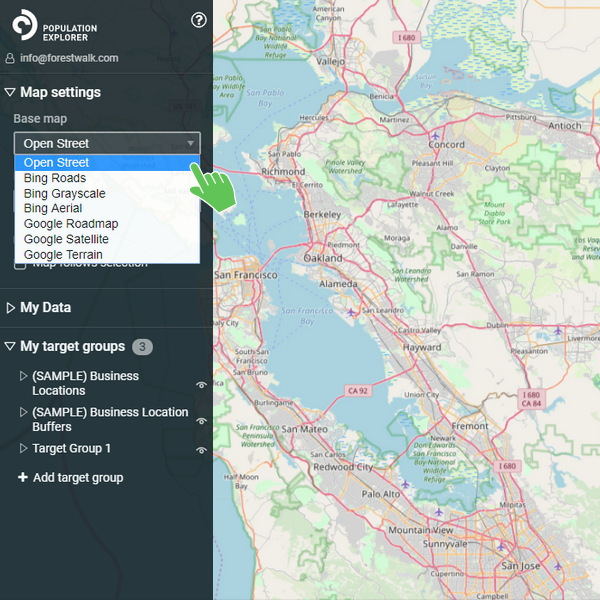 Select Your Desired Basemap