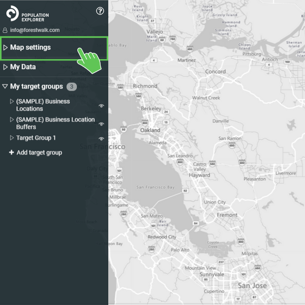 Open Map Settings